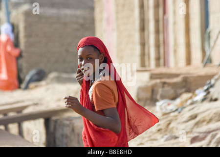 Junge muslimische Frau in Timbuktu Mali Stockfoto