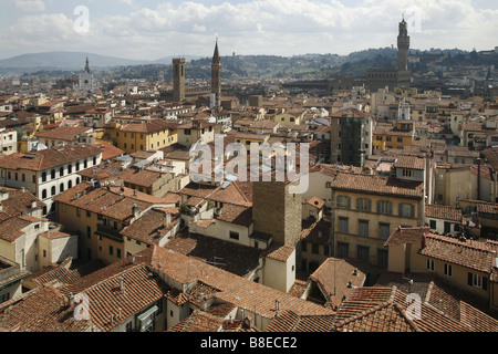 Dächer, gesehen vom Campanile, Florenz, Toskana, Italien Stockfoto