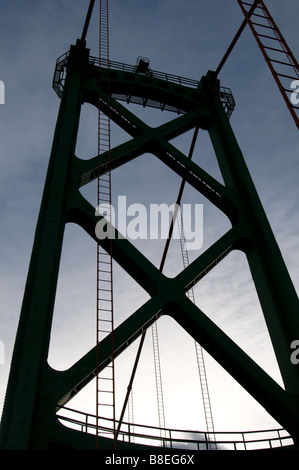 Detail von der Hängebrücke Halifax Nova Scotia Kanada Nordamerika Turm Stockfoto