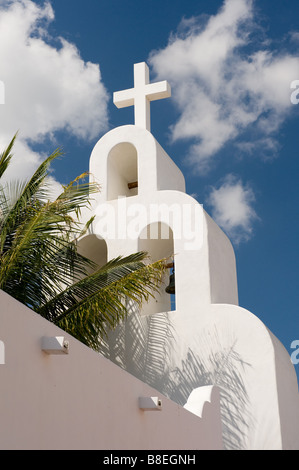 Kirche am Quinta Avenue Playa del Carmen Mexiko. Stockfoto