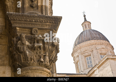 Asklepios Hauptstadt Fürstenpalast und Kathedrale der Himmelfahrt der Jungfrau Dubrovnik Dalmatien Kroatien Europa Stockfoto