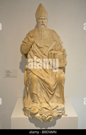 Statue von Dubrovniks Schutzpatron St. Blaise 1503 von vorne der Rektoren Palace Dubrovnik Dalmatien Kroatien Europa Stockfoto