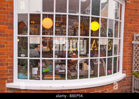 Die Frontscheibe des Tee Fachgeschäft speichern in Lavenham, Suffolk, Uk Stockfoto