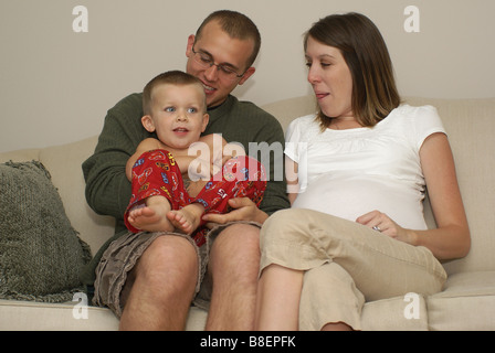 Junge Familie Stockfoto