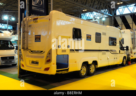 Ein Bessacarr Wohnmobil auf der nationalen Boots- und Caravan Outdoor-Messe in Birmingham England 2009 Stockfoto