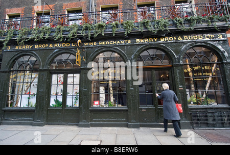 Berry Bros und Rudd feinen Weinhändler London Stockfoto