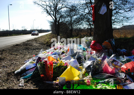 Am Straßenrand Memorial (a614). Stockfoto