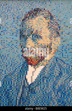 Van Gogh Selbstportrait in Legos, Legoland Park, Carlsbad, Kalifornien Stockfoto