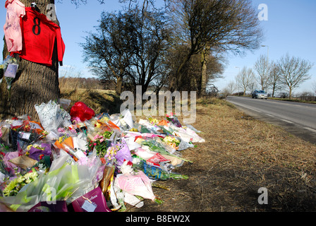 Am Straßenrand Memorial (a614). Stockfoto