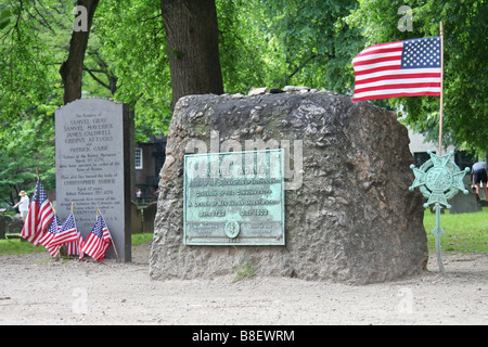 Historisches Wahrzeichen Friedhof Granary Burying Ground, gegründet im Jahr 1660 in Boston, Massachusetts Stockfoto