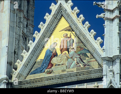 Krippe Mosaik Duomo von Siena Italien Stockfoto