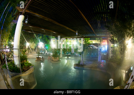 Israel Golanhöhen Hamat Gader natürlichen heißen Quellen Spa Night Shot Stockfoto