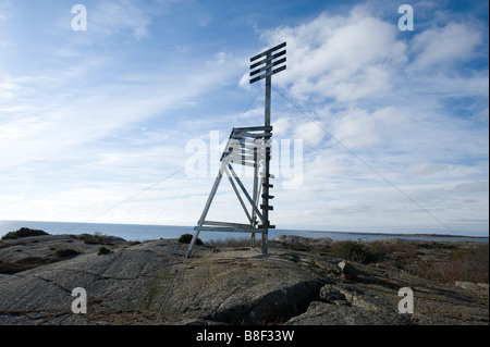 Leuchtfeuer (Seezeichen), Schweden Stockfoto