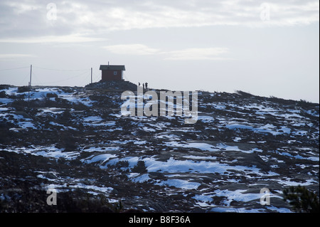 Küste mit kleinen Haus, Halland, Schweden Stockfoto