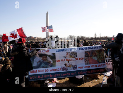 Protestkundgebung des tamilischen Volkes in Washington, D.C. Stockfoto