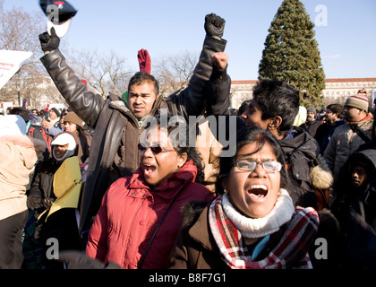 Protestkundgebung des tamilischen Volkes in Washington, D.C. Stockfoto