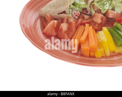 Fladenbrot gefüllt mit Salat Stockfoto