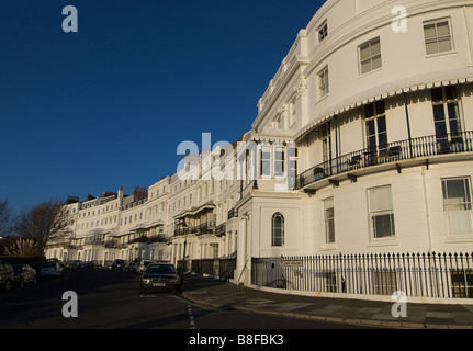 Lewes Crescent, Kemptown, Brighton. Grade ich Regency Architektur aufgeführt. England Stockfoto