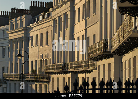 Lewes Crescent, Kemptown, Brighton. Grade ich Regency Architektur aufgeführt. England Stockfoto