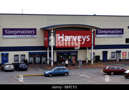 Harveys Möbel Shop, Erdington, Birmingham, UK Stockfoto