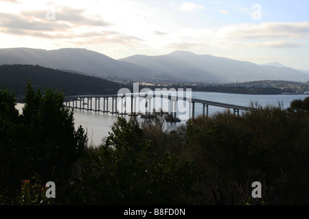 Tasman Brücke über den Derwent River-Hobart Stockfoto