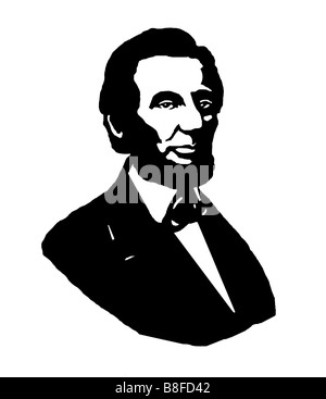 Abraham Lincoln 1809-1865-16. Präsident der USA Poster Stil moderne Illustration Stockfoto