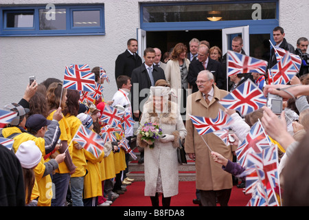 Königin Elisabeth II und der slowakische Präsident Ivan Gasparovic Poprad-Slowakei Stockfoto