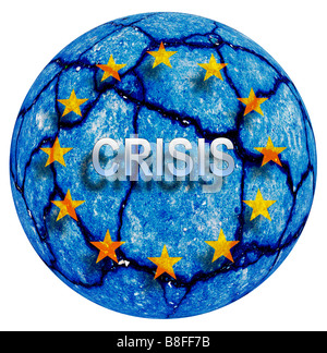 symbolische Darstellung der Kredit-Krise-Symbolische Darstellung der Bankenkrise Stockfoto