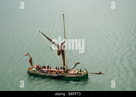 Thames Stil Lastkahn Kitty auf Southampton Water Stockfoto