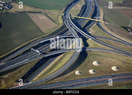 Autobahn A1-M62 Austausch Ferrybridge, West Yorkshire, Nordengland Stockfoto