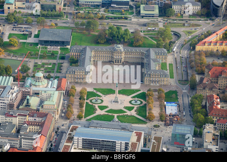 Luftbild vom Schlossplatz Stuttgart, Baden-Württemberg, Deutschland Stockfoto