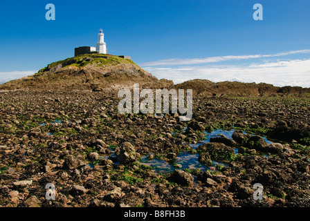 Der Leuchtturm am Mumbles in Swansea Stockfoto