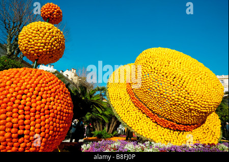 ZITRONE-FESTIFAL-MENTON-COTE D ' AZUR-FRANKREICH Stockfoto