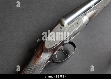 Purdey 140er Auswerfer Schrotflinte. Eine klassische 12 Bohrung englische Schrotflinte. Stockfoto