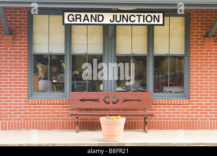 Das Depot im Tennessee Valley Railroad Museum in Chattanooga Stockfoto