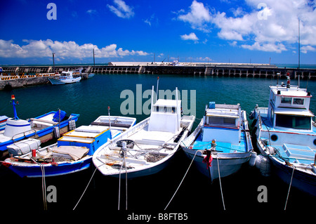 Schiff im Hafen in Penghu-Taiwan Stockfoto