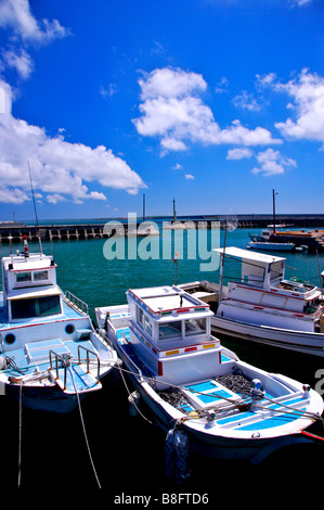 Schiff im Hafen in Penghu-Taiwan Stockfoto