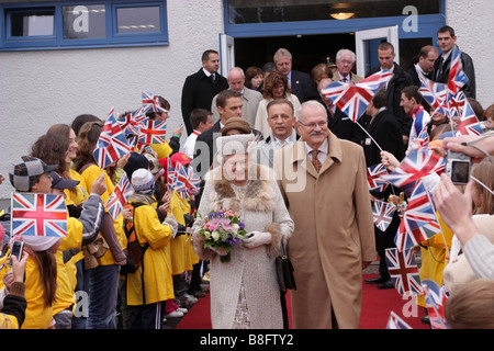 Königin Elisabeth II und der slowakische Präsident Ivan Gasparovic Poprad-Slowakei Stockfoto