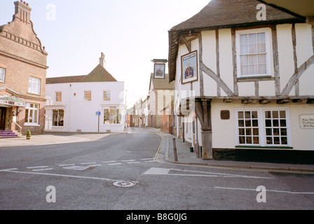 Sandwich in Kent in England in Großbritannien im Vereinigten Königreich Großbritannien. Geschichte Kultur Haus Gehäuse Straßenszene Stockfoto