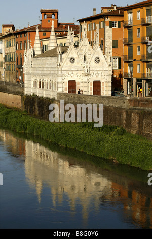 Die Kirche Santa Maria della Spina, Pisa, Toskana, Italien Stockfoto