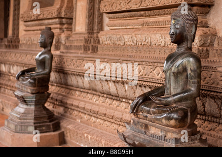 Buddha-Statue Haw Pha Kaew Wat, auch bekannt als der königliche Tempel, Vientiane, Laos Stockfoto