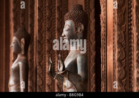 Buddha-Statue Haw Pha Kaew Wat, auch bekannt als der königliche Tempel, Vientiane, Laos Stockfoto