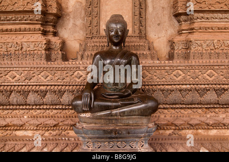 Buddha-Statue Haw Pha Kaew Wat, auch bekannt als der königliche Tempel, Vientiane, Laos Stockfoto