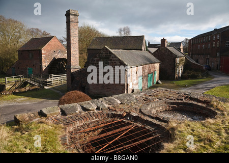 Cheddleton Flint Mill und Kalk-Brennofen, in der Nähe von Lauch, Staffordshire, England Stockfoto