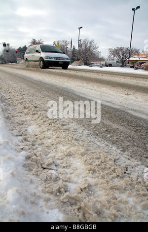 Winter in Boise, Idaho USA fahren Stockfoto