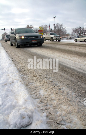 Winter in Boise, Idaho USA fahren Stockfoto