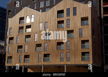 Wohnungen unter Konstruktion, Regatta Quay, Ipswich, Suffolk, UK. Stockfoto