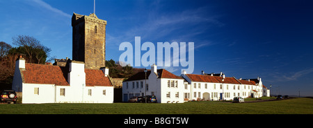 Schwenken Sie Ha und St Leibeigenen Turm, Dysart, Fife, Schottland Stockfoto