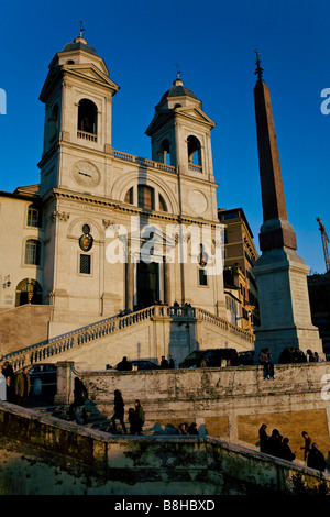 Rom spanische Schritte Piazza di Spagna Trinita dei Monti Stockfoto