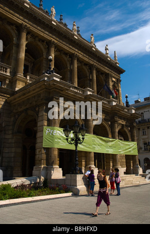 Opernhaus am Andrassy Boulevard in Budapest Ungarn Europa Stockfoto